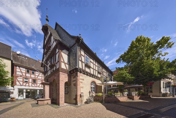 Historisches Rathaus, Fachwerkhaus, Altes Rathaus Café Hofheim am Taunus, Außenbereich mit