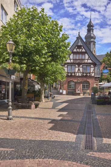 Historisches Rathaus, Altes Rathaus Café Hofheim am Taunus, Fachwerkhaus, allgemeine Architektur,
