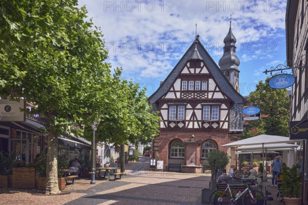 Historisches Rathaus, Altes Rathaus Café Hofheim am Taunus, Fußgängerzone, Fachwerkhaus, allgemeine