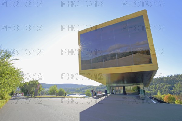 Ark Visitor Centre, archaeological museum, modern building, glass wall, Nebra, Saxony-Anhalt,