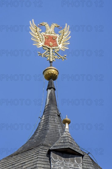 Arenberg Castle, 16th century Flemish Renaissance château showing Reichsadler, German Imperial