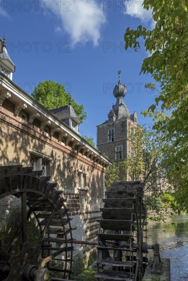 Old water mill at Kasteel van Arenberg, Arenberg Castle, 16th century Flemish Renaissance château