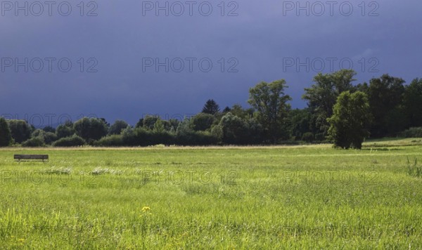 Summer landscape, thunderstorm atmosphere, Germany