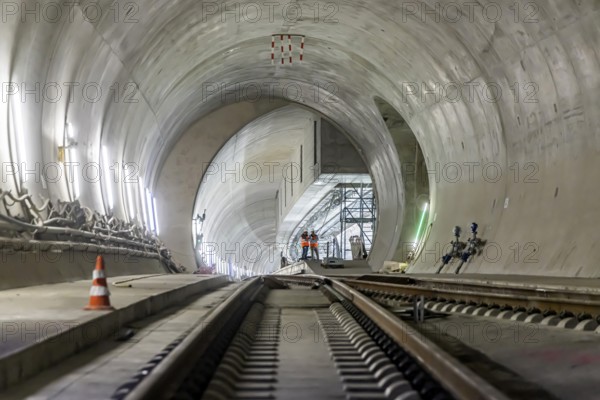 Entrance to the new airport railway station between the airport and the exhibition centre. In