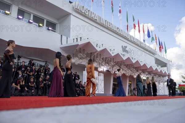 Venice, Italy - 2 September 2025: The Palazzo del Cinema during the red carpet of - A house of
