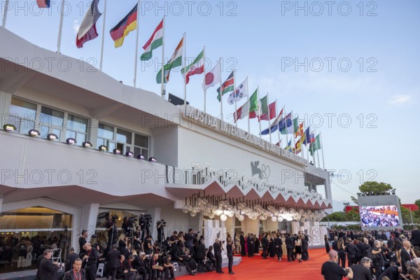 Venice, Italy - 1 September 2025: Palazzo del Cinema during the red carpet of - The Smashing