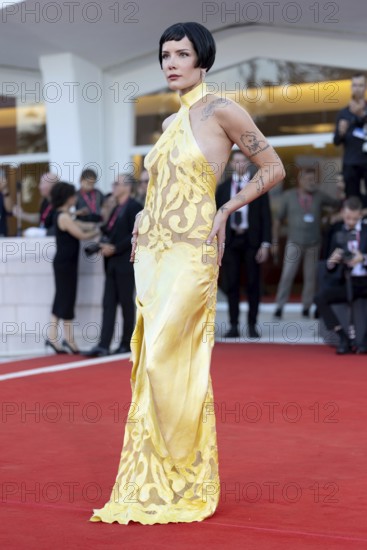 Venice, Italy - 1 September 2025: Halsey during the red carpet of - The Smashing Machine - during