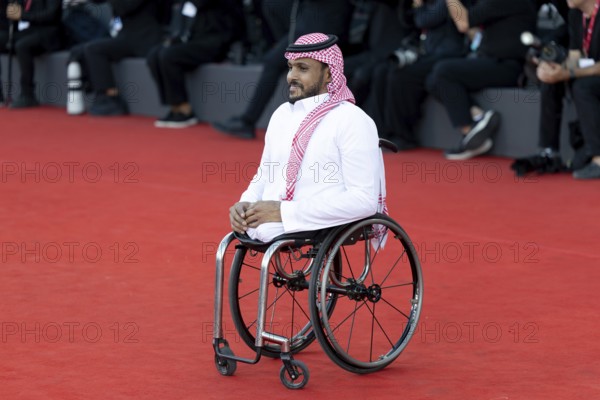 Venice, Italy - 3 September 2025: Abdulrahman Al-Qurashi during the Red Carpet of - Duse - during