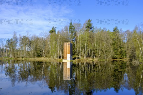 Chapel in the Heusterz, wayside chapel in the Waldnaabauen, Tirschenreuther Teiche, Waldnaabaue,