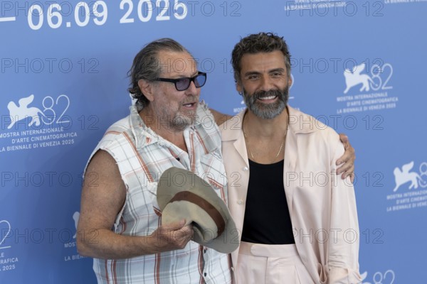 Venice, Italy - 3 September 2025: Julian Schnabel and Oscar Isaac during the Photo Call of - In the