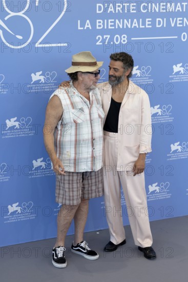 Venice, Italy - 3 September 2025: Julian Schnabel and Oscar Isaac during the Photo Call of - In the