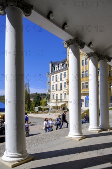 Promenade Hall, Spa Centre, Caroline Fountain, Colonnades, Mariánské Lázne, Mariánské Lázne, Czech