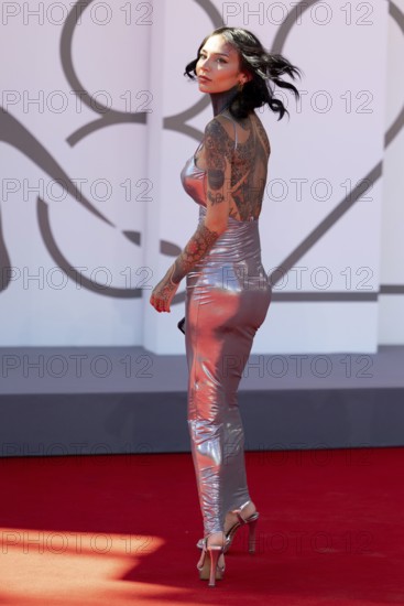 Venice, Italy - 3 September 2025: Fishball during the Red Carpet of - The Voice Of Hind Rajab -