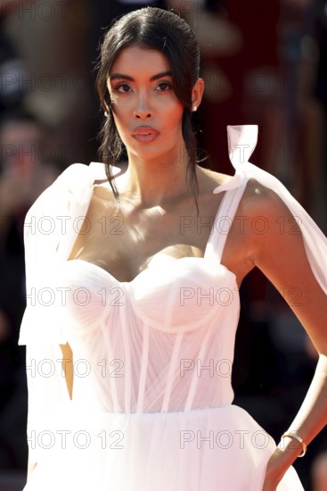 Venice, Italy - 3 September 2025: Ahlam El Brinis during the red carpet of - The Voice Of Hind