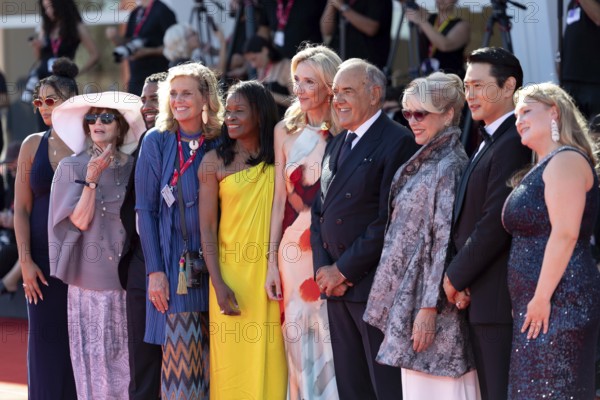 Venice, Italy - 3 September 2025: Jharrel Jerome, Geralyn Dreyfous, Misan Sagay, Helen Hoehne,