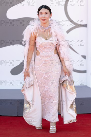 Venice, Italy - 3 September 2025: Stella Lim during the red carpet of - The Voice Of Hind Rajab -