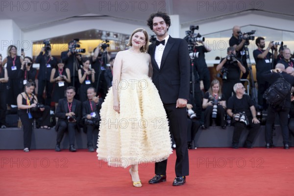 Venice, Italy - 1 September 2025: Ava Safdie, Benny Safdie during the Red Carpet of - The Smashing