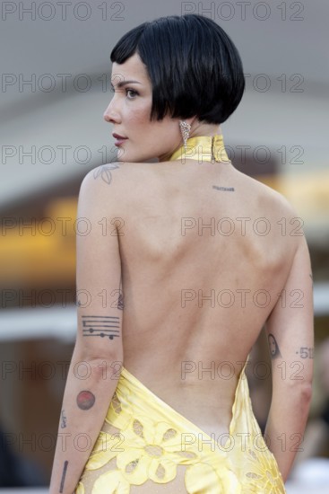 Venice, Italy - 1 September 2025: Halsey during the red carpet of - The Smashing Machine - during
