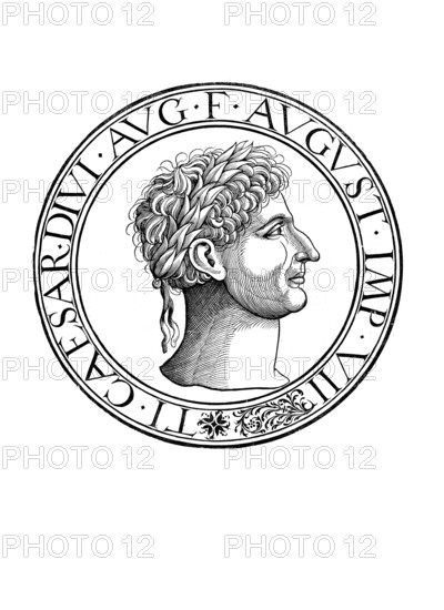 Tiberius Iulius Caesar Augustus, in front of the adoption by Augustus Tiberius Claudius Nero, (born