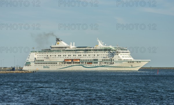 The cruise ship Birka Gotland leaves the port of Ystad on a cruise around the Baltic Sea. Skåne