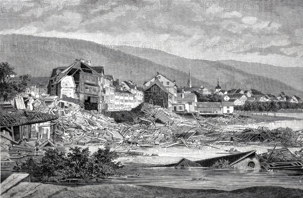 The catastrophe of Zug, in the so-called suburban disaster on 5 July 1887, a collapse of the shore