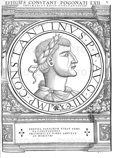 Constans II, Constans, (born 7 November 630, died 15 September 668 in Syracuse), son of Constantine