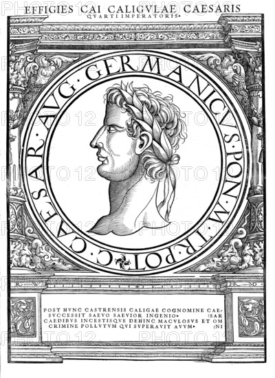 Gaius Caesar Augustus Germanicus (born 31 August 12 in Antium as Gaius Iulius Caesar, died 24