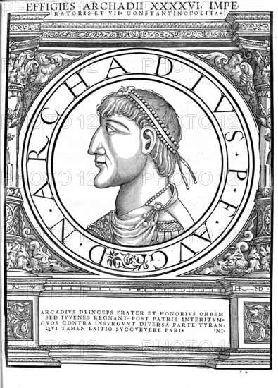 Flavius Arcadius, Arkadios, (born around 377 in Hispania, died 1 May 408 in Constantinople) was