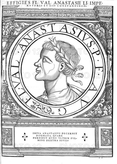 Anastasios I, Anastasius, as Emperor Imperator Caesar Flavius Anastasius Augustus (born around 430