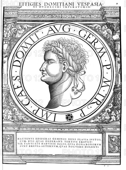 Domitian (born 24 October 51 in Rome, died 18 September 96 in Rome) was Roman Emperor from 14