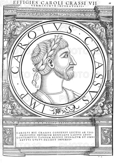 Charles III (born 839, died 12 January 888 in Neudingen) of the Carolingian dynasty was King of the
