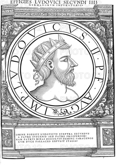 Louis II was King of Italy from 839/840, King of the Lombards from 844, Roman co-emperor from 850