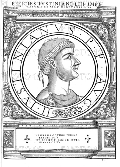 Justinian, Iustinianus, documented in his consular diptychs from the year 521 as Flavius Petrus