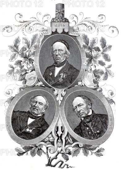 The founders of the fraternity Arminia on the Burgkeller, 1880, Jena, Germany, Historical,