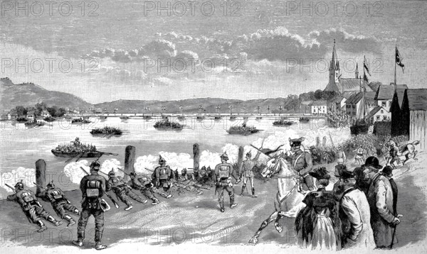 The passage of the 18th Division across the Sound from Sonderburg to Düppel, the storming of the