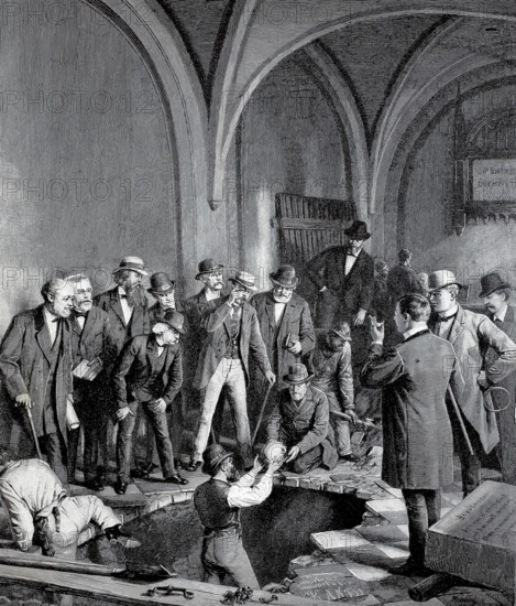The excavation of Kant's remains, in 1880 the mortal remains of Immanuel Kant were exhumed to build