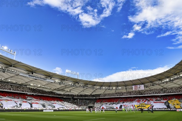 Choreo, choreography, fan action 100 years chest ring, VfB Stuttgart, Bundesliga, MHPArena, MHP