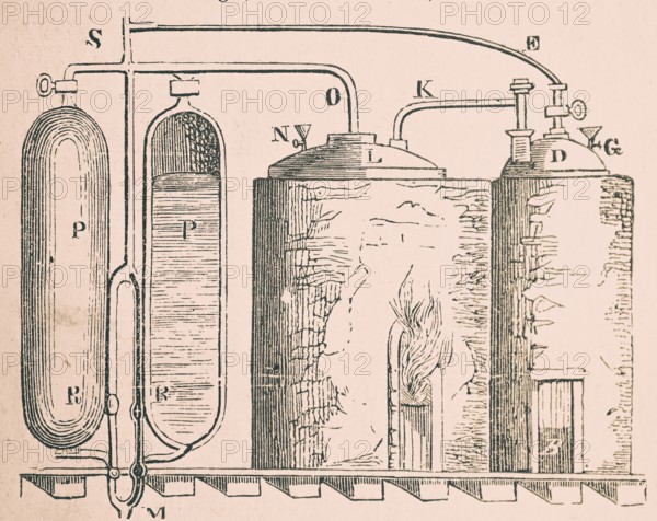 Thomas Savery's steam engine, English engineer and inventor, patented technology, connected