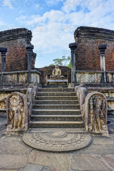 Vatadage circular temple, Polonnaruwa ruins of the garden-city created by Parakramabahu the Great