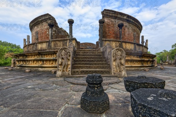 Vatadage circular temple, Polonnaruwa ruins of the garden-city created by Parakramabahu the Great
