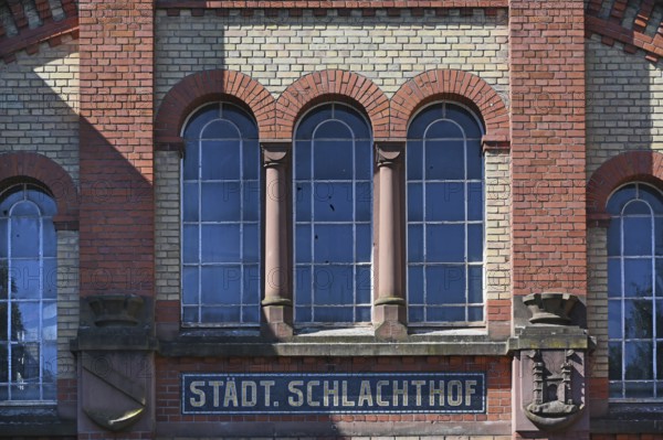 Detail of the former municipal abattoir, built between 1905 and 1906, Wasserstraße 22, Offenburg,