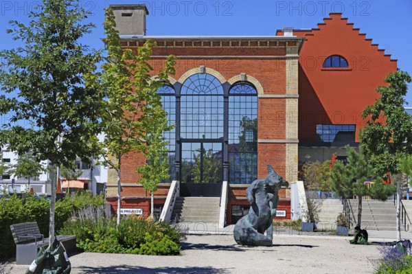 Artist's studio of the artist Stefan Strumbel in a former, historic boiler house of a brewery, in