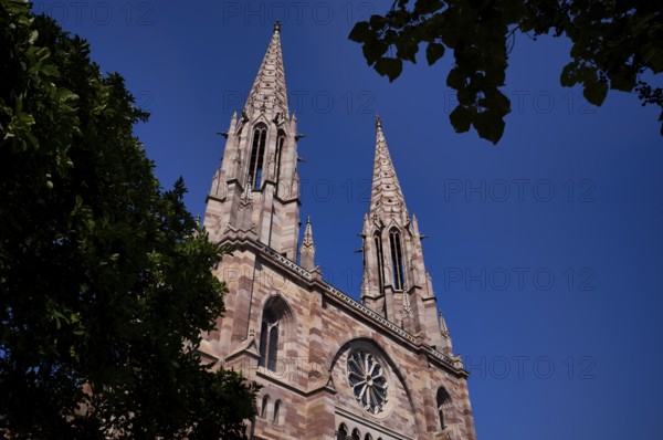 Church Église Saints Pierre et Paul, St. Peter et St. Paul, Old Town, Obernai, also Oberehnheim,