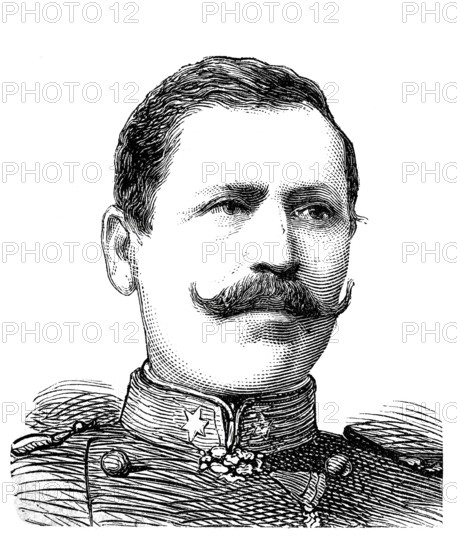 Colonel Nikolitsch, Serbian Minister of War in the 19th century, Historical, authentic, digitally