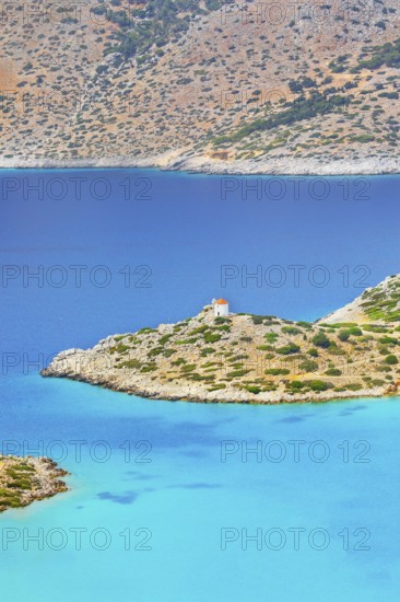 Panormitis bay, high angle view, Panormitis, Symi Island, Dodecanese Islands, Greece