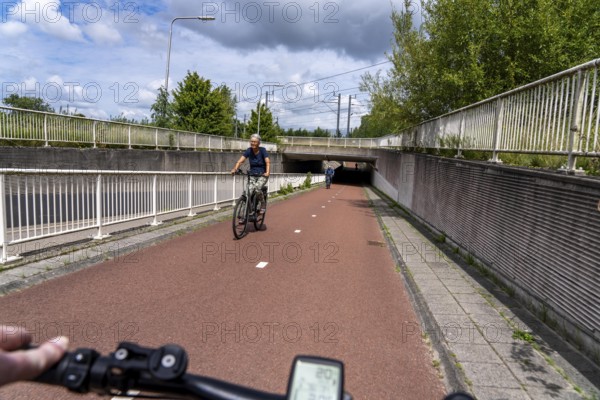 Cycling in the Dutch city of Houten, south of Utrecht, around 50, 000 people live here and work in