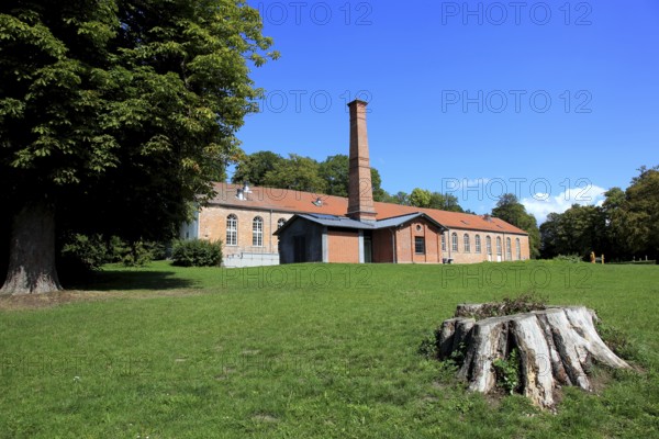 The stables built between 1821 and 1824 at the orangery in Putbus on the island of Rügen,