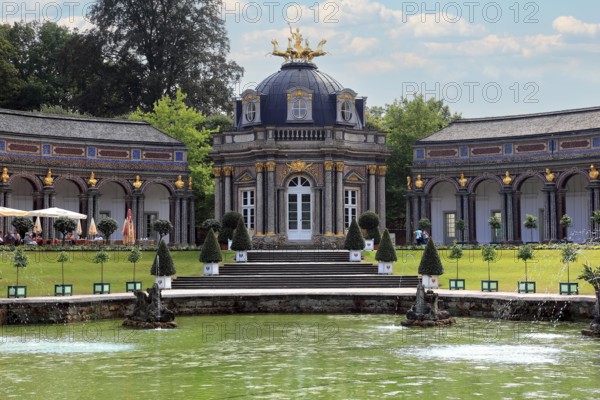 Water features of the Upper Grotto, Sun Temple, Hermitage in Bayreuth, Upper Franconia, Bavaria,