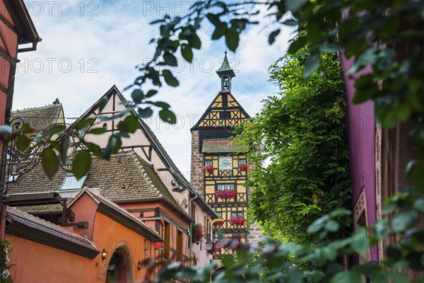 The historic old town of Riquewihr, Ellsass