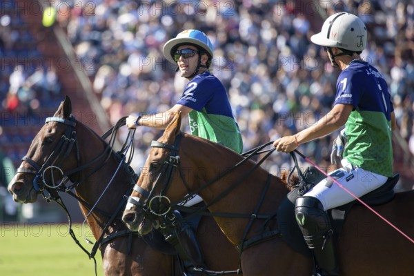 Polo players Adolfo Cambiaso called Poroto and Camilo Castagnola from the La Natividad La Dolfina